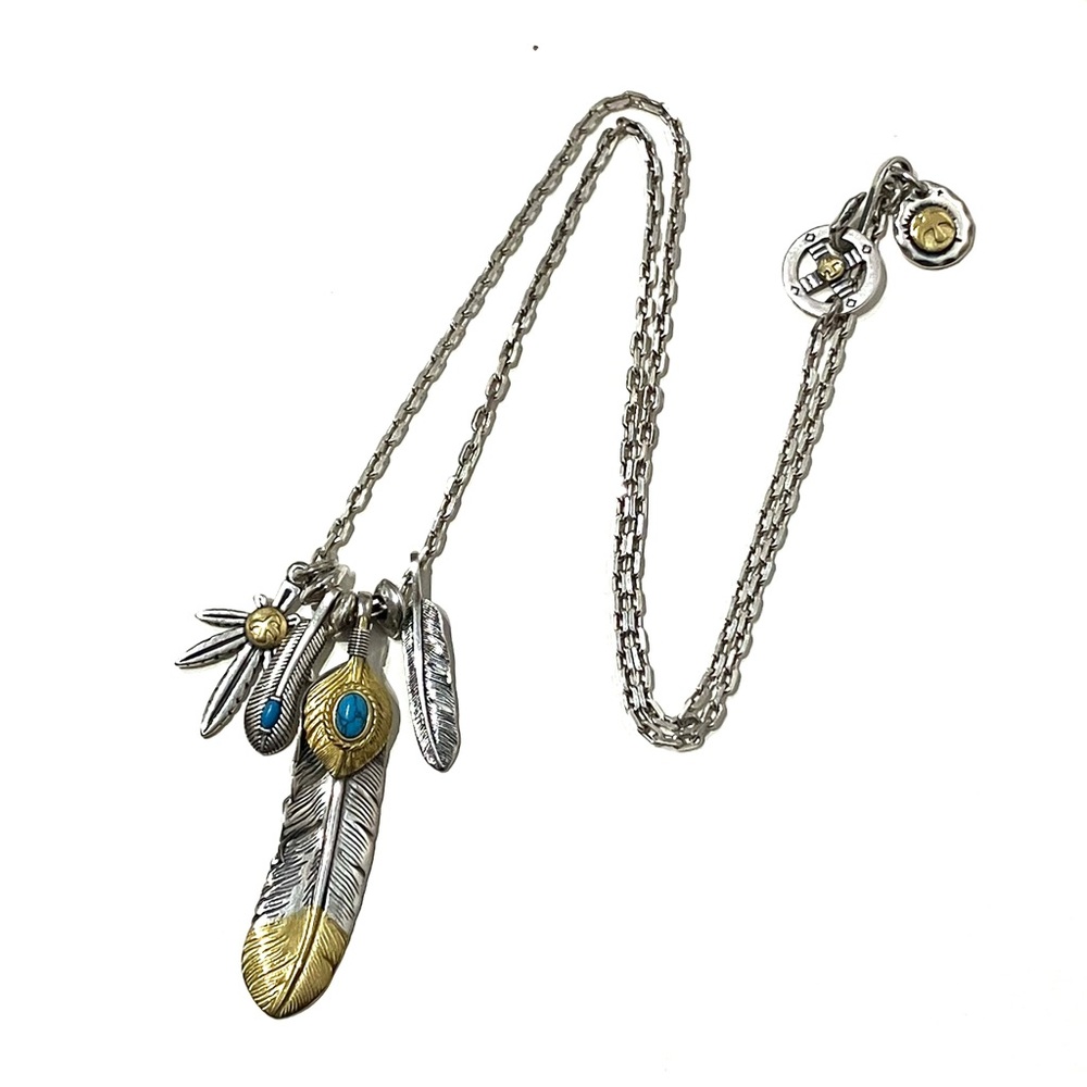 Sterling Silver 925 Native Style Thunderbird Feather Necklace